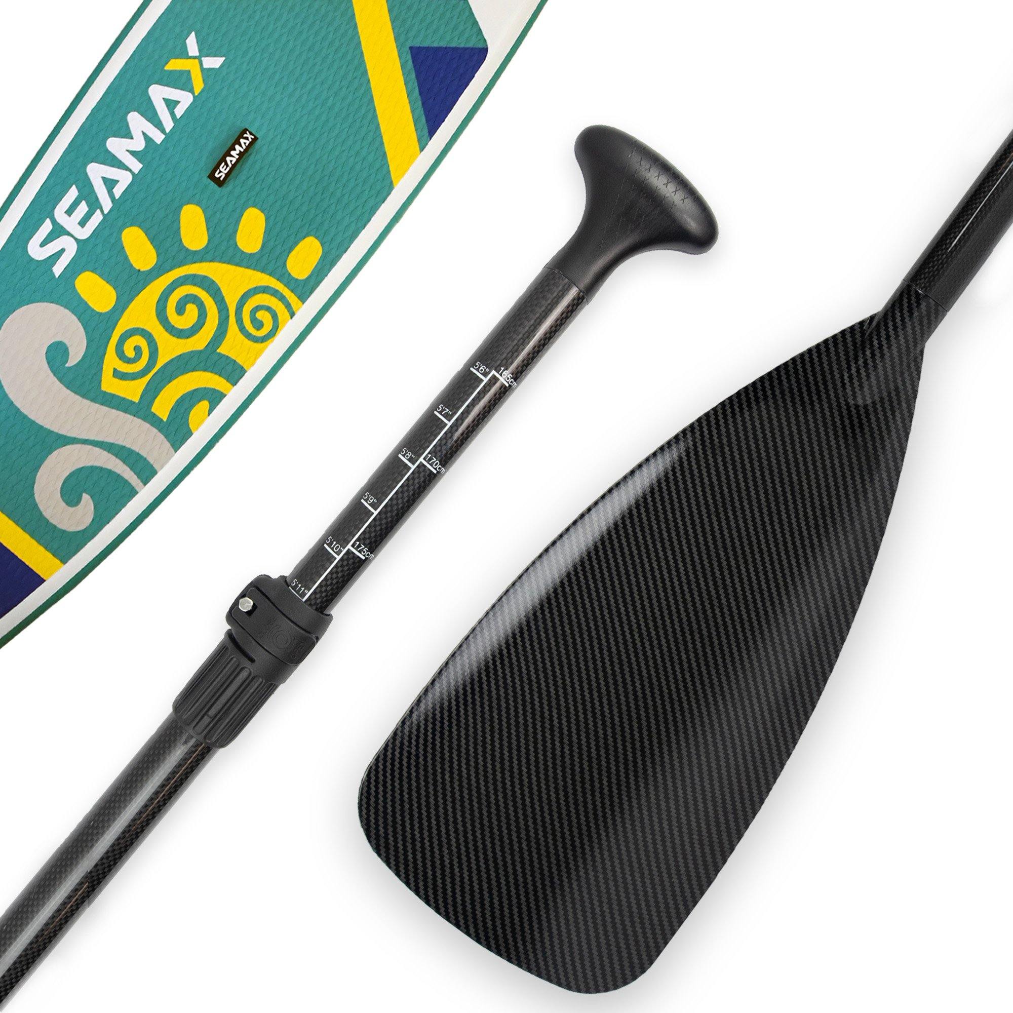 Seamax New Carbon Fiber Adjustable SUP Paddle 65'-85' for Stand Up Paddle Board - Seamax Marine