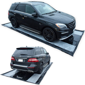 Seamax Floor Saver Plus18 Garage Containment Mat 7.10 x 18ft with Dual 18” Tread Reinforcement for Mid Size SUV and Sedan Cars