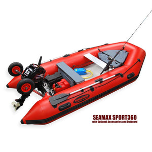 Fishing Rod Holder: Bench Seat Mounting Dual Nylon Holders with 12" Aluminum Track - Seamax Marine