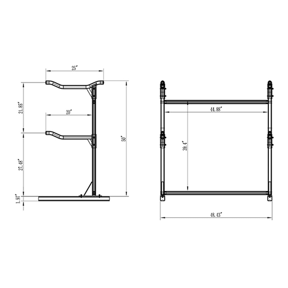 T6061 Aluminum Stand Kayak/ Canoe Storage Rack