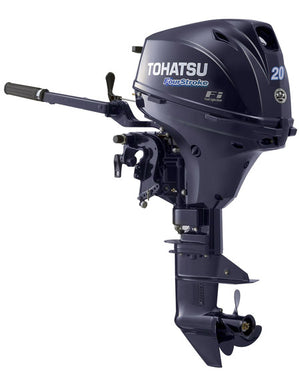 Tohatsu 4-Stroke 20HP Outboard Motor, Tiller Handle, New EFI Model 5 Years Warranty - Seamax Marine