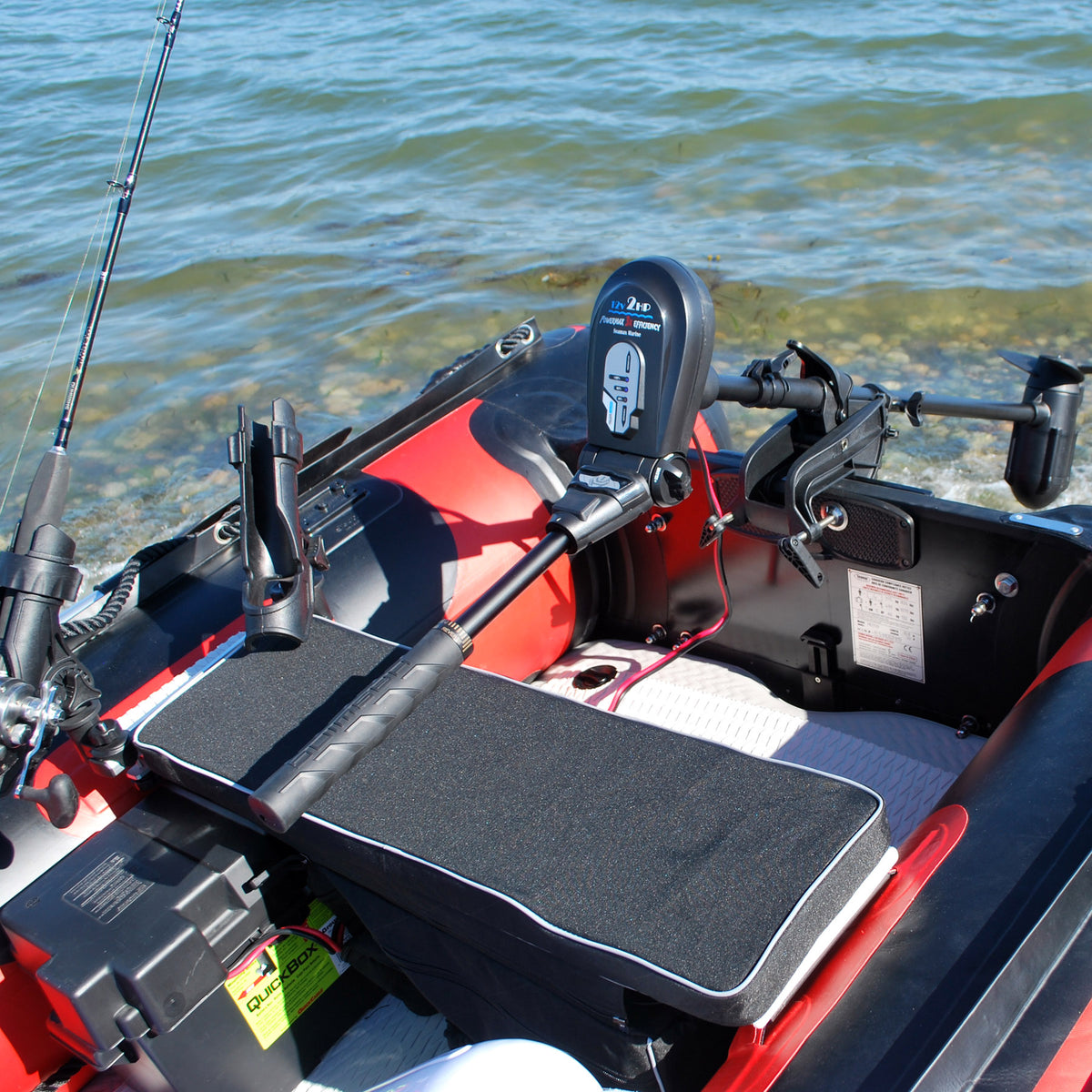 Seamax Recreational 10.8 Ft PVC Inflatable Boat, Max 4 Passengers and 15HP Rated