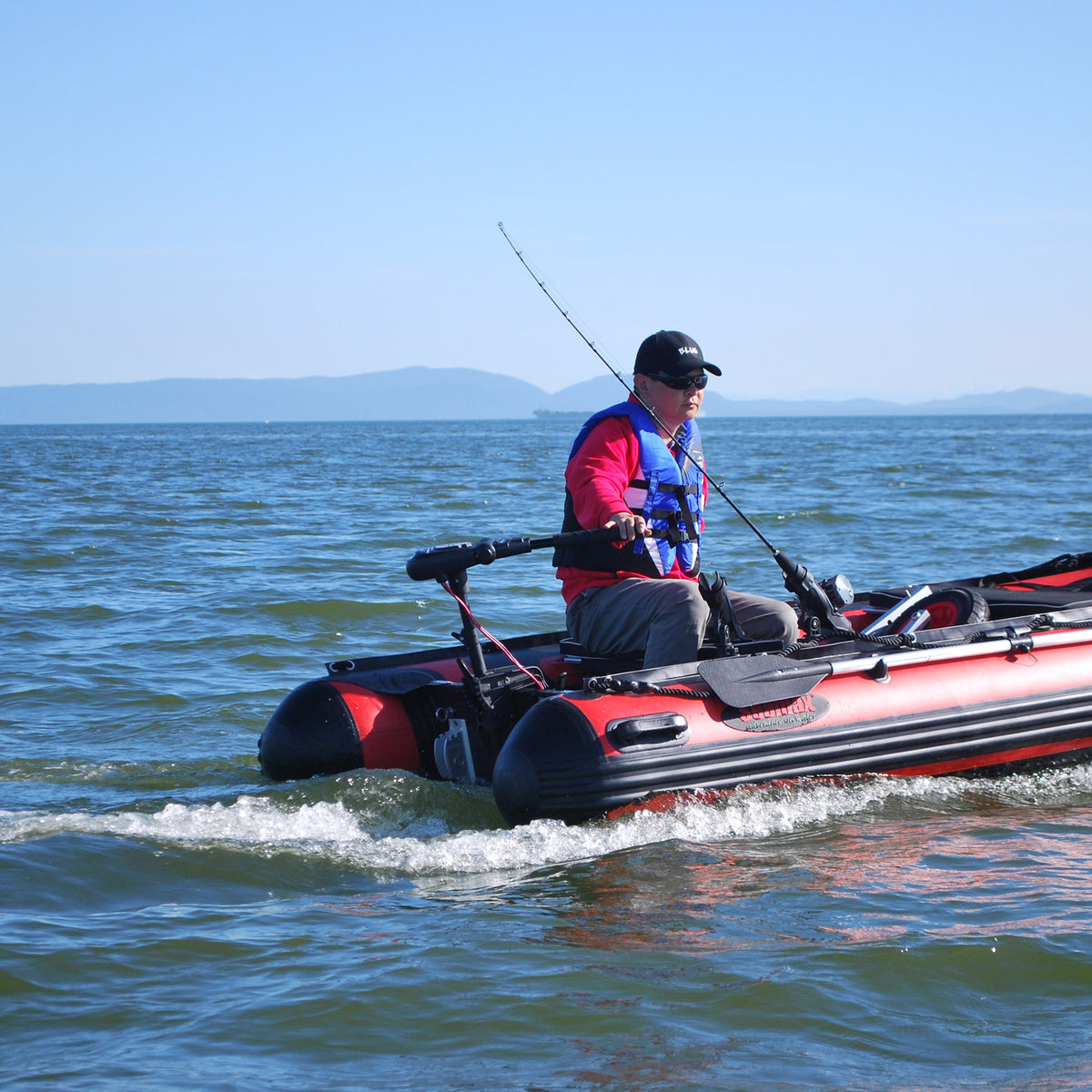 Seamax Recreational 10.8 Ft PVC Inflatable Boat, Max 4 Passengers and 15HP Rated