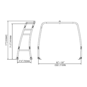 Radar Arch - 74in Anodized/Black/White