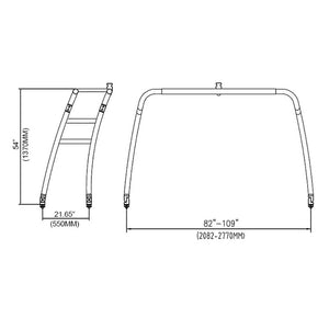 Radar Arch - 54in Anodized/Black/White