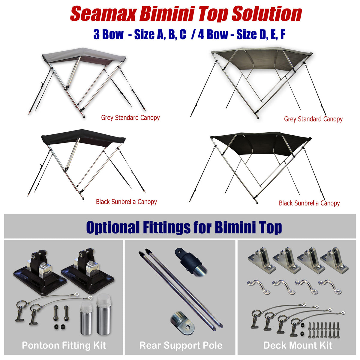 Bimini Deck Mount Kit for Bimini - Seamax Marine