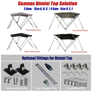 Stainless Steel Bimini Deck Mount Kit for Bimini - Seamax Marine