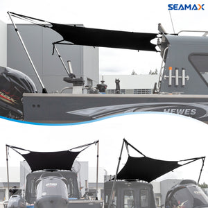 Seamax Canvas Extension Shade Kit, Good to Create the Extra Coverage, with Telescopic Rear Poles & Elastic Fabric Canvas