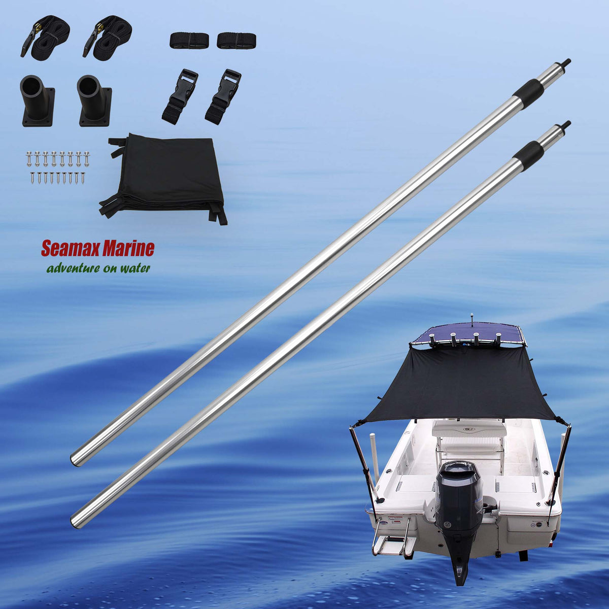 bimini munted fishing pole holdrrs Bimini Rear Support Pole Kit