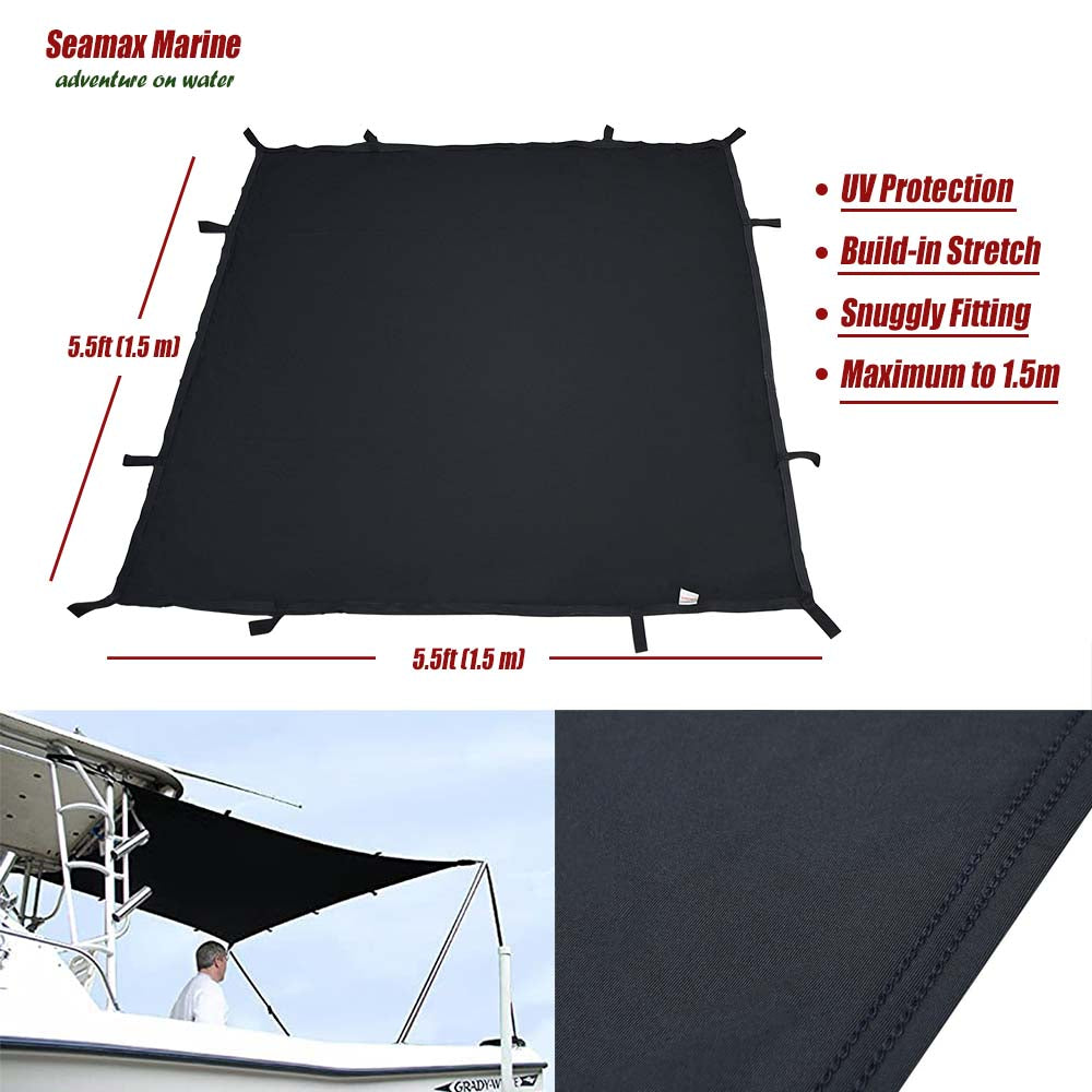 Seamax Canvas Extension Shade Kit, Good to Create the Extra Coverage, with Telescopic Rear Poles &amp; Elastic Fabric Canvas