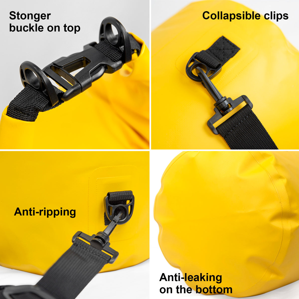 Seamax Waterproof Dry Carrying Bag, 10L 20L 30L for Boating, Kayaking, Swimming, All Water Sports, Includes IPX8 Waterproof Cellphone Case Pak ( 2 Colors Available)