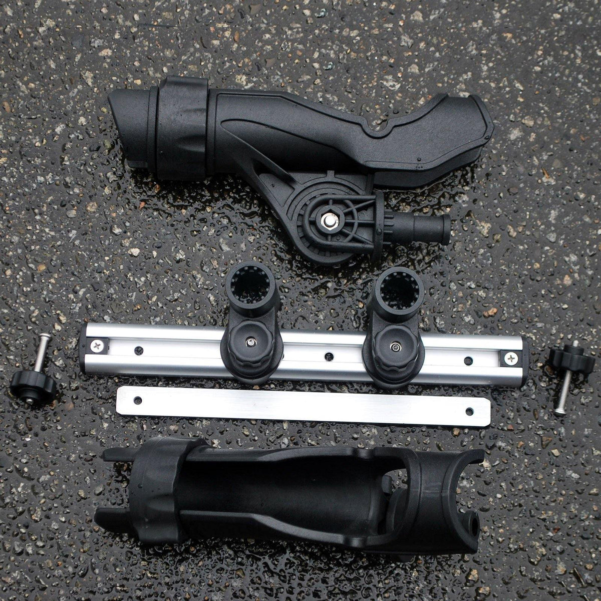 Fishing Rod Holder: Bench Seat Mounting Dual Nylon Holders with 12
