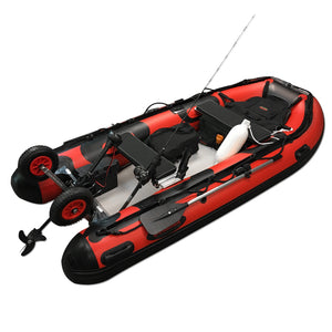Seamax Recreational 10.8 Ft PVC Inflatable Boat, Max 4 Passengers and 15HP Rated