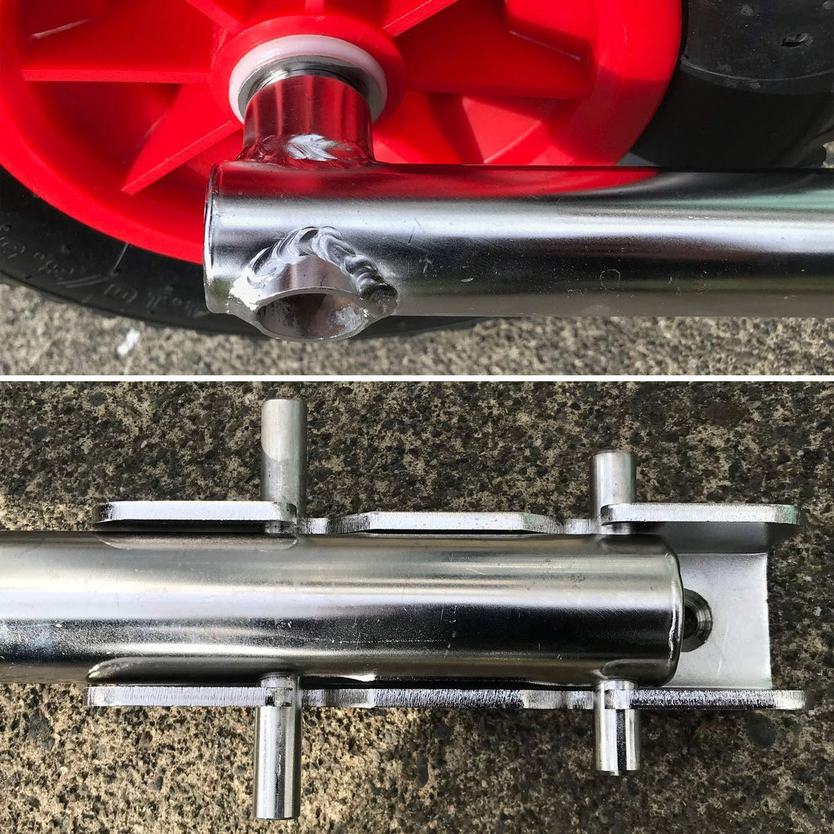 Stainless Steel Transom Launching Dolly, Easy Removable Legs, 12&quot; Pneumatic Wheels - Seamax Marine