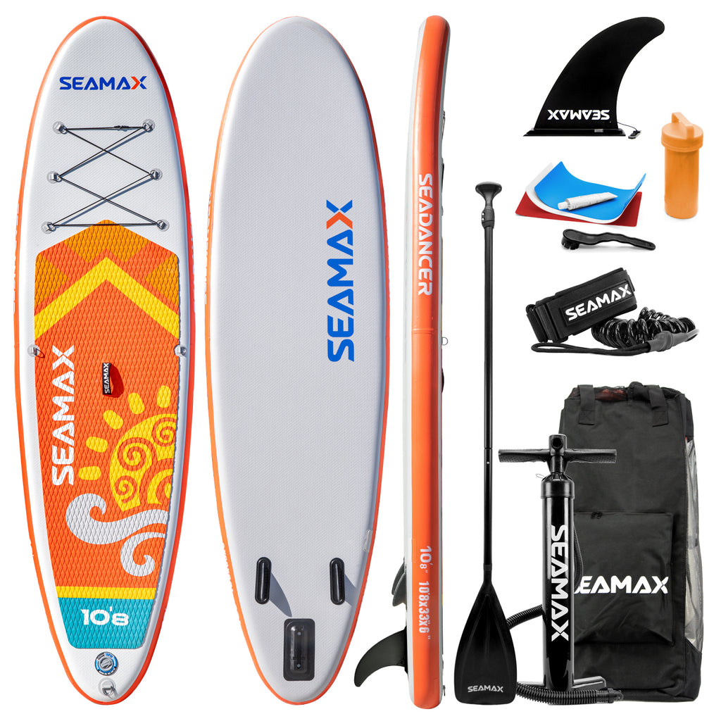 Seamax SeaDancer 108 Inflatable SUP Package, Dimensions L10'8ft x